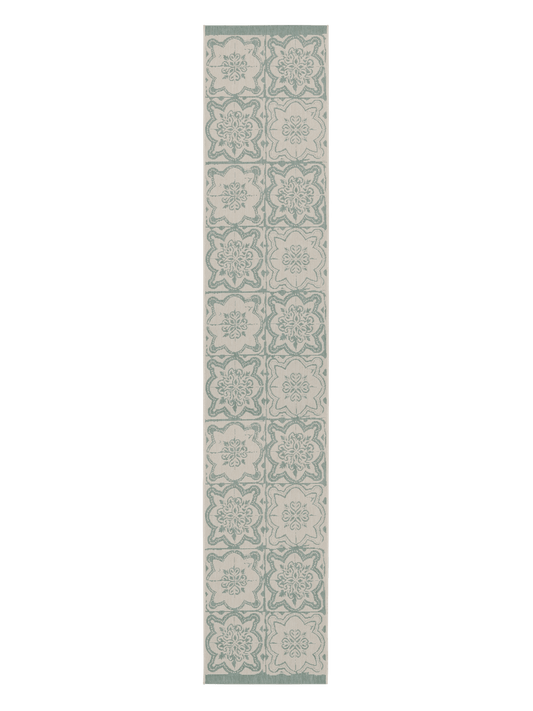 108597-7100; Vallila Kujakatti-käytävämatto Salvianvihreä / 80x400 cm 