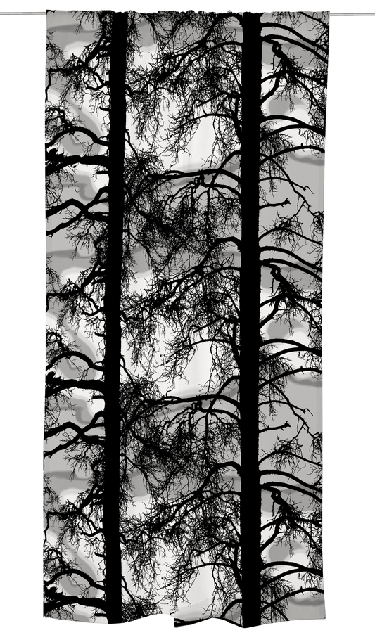 108107-115; Vallila Kelohonka-verho Savunharmaa / 140x250 cm 
