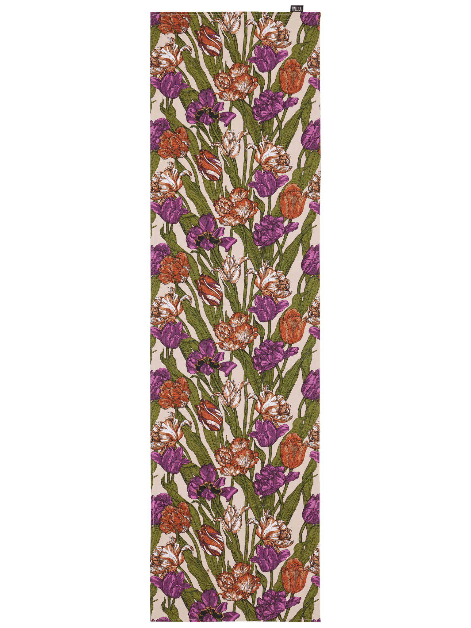 109319-3750; Vallila Kukoistus-kaitaliina Terra-violetti / 40x150 cm 